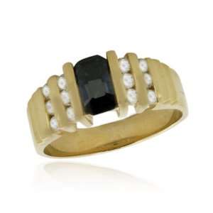  Effy Jewelers Effy 14K Yellow Gold Diamond Sapphire Ring 