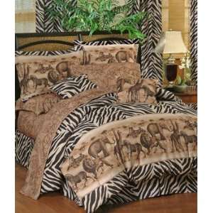  Kalahari Zebra Print Bedding Set Full4 