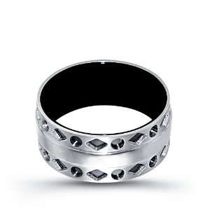  Titanium Ring. Two Tone. Width 9.2mm (Size 10) Jewelry