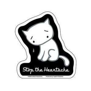  Evilkid   Sad Kitty Stop the Haertache   Sticker / Decal 