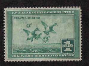 RW4 Federal Duck Stamp 1937 MNG. #02 RW4d  