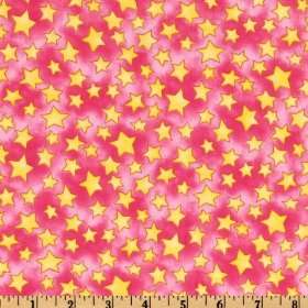   Wide Cat titude Stars Pink Fabric By The Yard Arts, Crafts & Sewing
