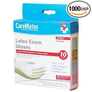  CareMates Gloves, Latex, Powdered, 10 Count Health 