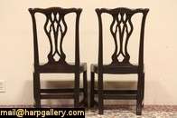 Authentic Georgian Chippendale antiques from about 1760, a pair of 