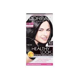  LOreal Healthy Look Creme Gloss Hair Color Rich Black 