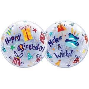  Happy Birthday Make a Wish Bubble Balloon 22 Qualatex 