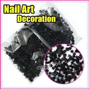  New Mini Black Flowers Nail Art 3d Decoration 263 Beauty