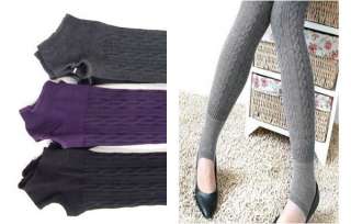 Women Stirrup Cotton Knit Warm Leggings Sock Tights Gby  
