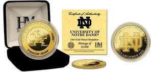 University of Notre Dame 24KT Gold Coin  