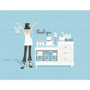    Folded Thank You Note   Blue Changing Table