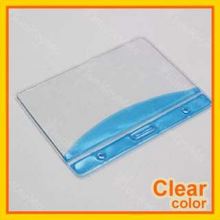 pcs Business ID Card Badge Holder Horizontal Clear CH039