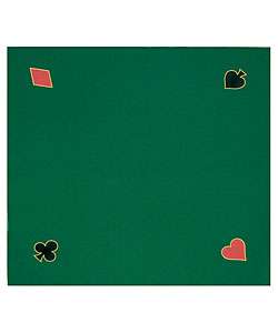 Green Felt Texas Hold Em Poker Game Layout  