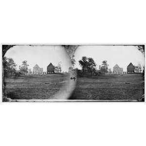  Civil War Reprint Antietam, Maryland. Reals barn, burned 