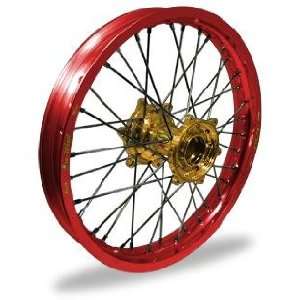 Pro Wheel Pro Wheel 4.25x17 Super Moto Rear Wheel   Gold Hub/Red Rim 