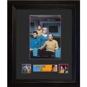 Star Trek Original Series Wood Framed 13x11 Film Cells Plaque 