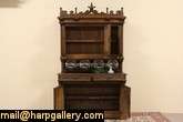 Gothic 1860 Court Cupboard Antique Dowry Cabinet  