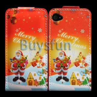 Father Christmas Style FLIP VERTICAL LEATHER CASE COVER For APPLE 