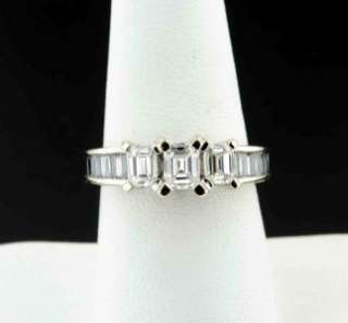 Carat Emerald Cut Diamond 3 Stone Engagement Wedding Ring 14K 
