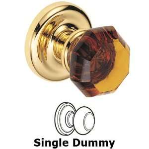 Single dummy victorian amber knob with contoured radius rosette in pvd