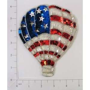  American Hot Air Balloon Sequin Applique Arts, Crafts 