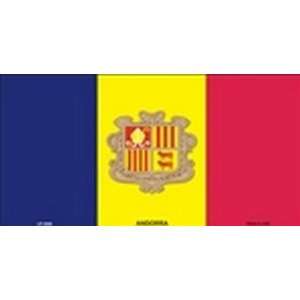 Andorra Flag License Plate Plates Tags Tag auto vehicle car front