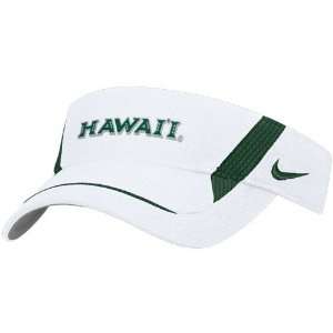Nike Hawaii Warriors White Swoosh Adjustable Visor  Sports 
