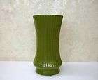 Vintage Green Ribbed McCoy Vase  