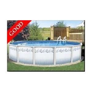   48 Steel Pool with 6 Top Rail   Gray Wall Patio, Lawn & Garden