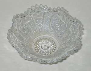 Imperial Glass Daisy & Button Footed Dessert Bowl  