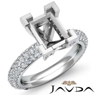 5Ct Diamond Engagement Ring Emerald Setting Platinum  