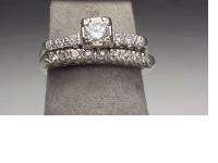 Platinum .75 Ct. Diamond Engagement Ring Set  