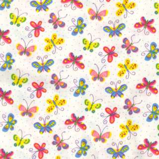 Butterflies Piece O Cake Sunday in The Park Fabric Yardage 100% 