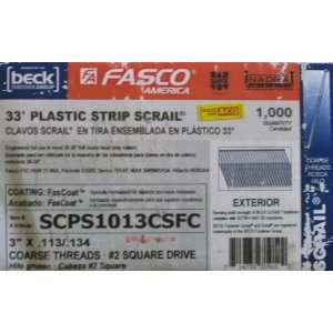 Fasco SCPS1013CSFC 3 inch .113 FasCoatTM Coarse Thread Square Head 