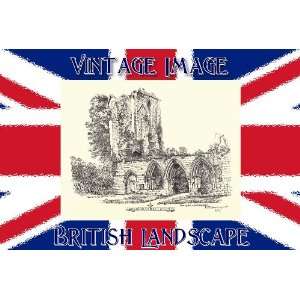  Pack of 12, 7cm x 4.5cm Gift Tags British Landscape 