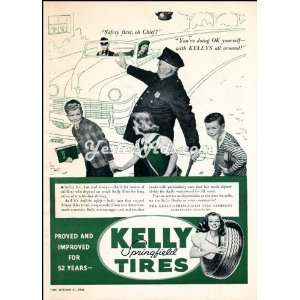 1946 Vintage Ad Kelly Springfield Tire Company Proved and Improved for 