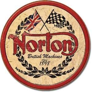  Norton Motorcycle Racing Logo Round Tin Sign
