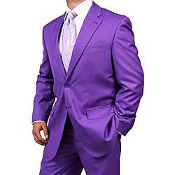 Ferreccis Mens Purple 2 button Suit  