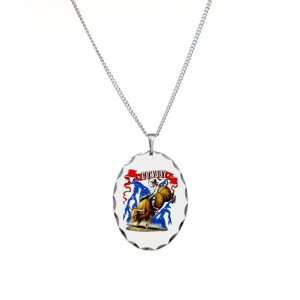   Oval Charm Cowboy Riding Bull With Lightning Artsmith Inc Jewelry