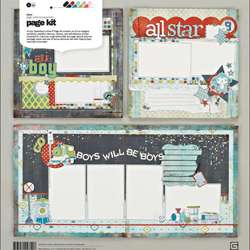 Basic Grey Oliver Page Kit 12x12 in Layouts  