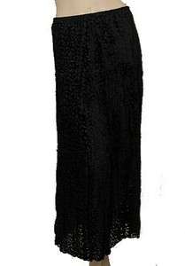 New Pleats Collection Burnout Broomstick Bn Womens Skirts Black Size L 
