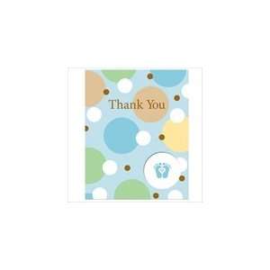  Tiny Toes Blue Thank You Notes Toys & Games