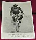 Old Bicycle riding CHIMP / MONKEYOl​d exhibit machine souvenir 