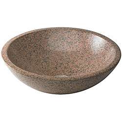 DeNovo Dusted Red Stone Vessel Sink Set  