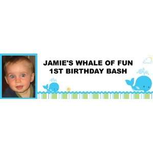  Whale of Fun Personalized Photo Banner Medium 24 x 80 
