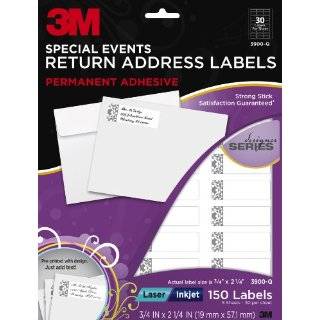 3M Designer Special Events Return Address Labels, Laser / Inkjet 