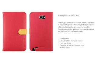 SPIGEN SGP Samsung Galaxy Note Valentinus Leather Wallet Case   Fiesta 