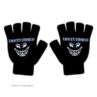 Licensed Disturbed Smile Fingerless Gloves One Size Fits All  