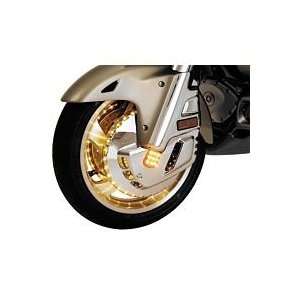  01 10 HONDA GL1800 SHOW CHROME LIGHTED FRONT ROTOR COVERS 