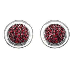  0.86 cttw Original Star K(tm) Round Puffed Earrings with 