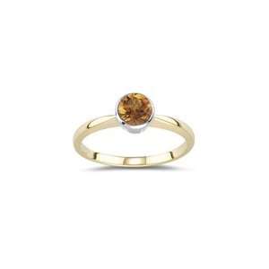  0.67 Ct Citrine Solitaire Ring in 14K Two Tone Gold 4.0 